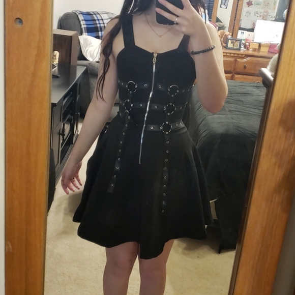 Hot Topic Dresses & Skirts - Black gothic harness dress